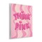 Stupell Industries Think Pink Wavy Pattern Wall Plaque Art Design by Nataly White